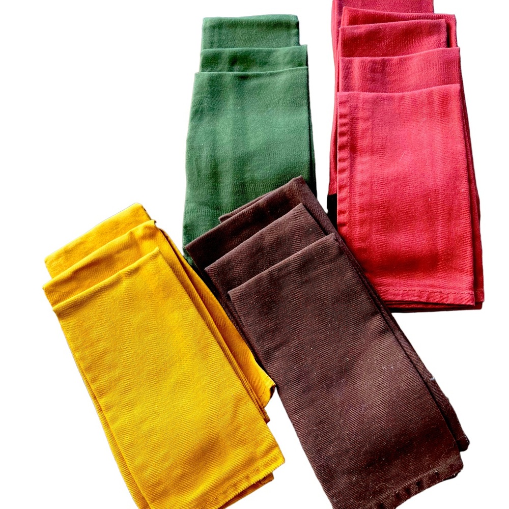 Napkins Cloth Dinner Size 14 multi fall colors